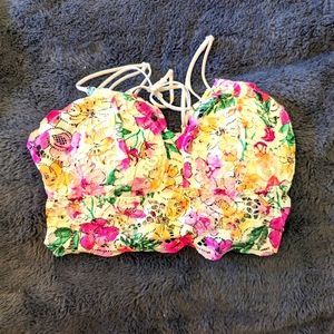 Floral bralette from Victorias Secret PINK xs Strappy long line